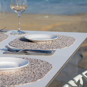 Beach Clean Oval Placemats and Coasters Bundle | Table S/4