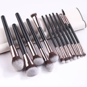 Vegan Makeup Brush Set- Sophistication. Sustainable Wood and Rose Gold