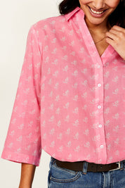 Cecilia Shirt | Willow Pink/ White