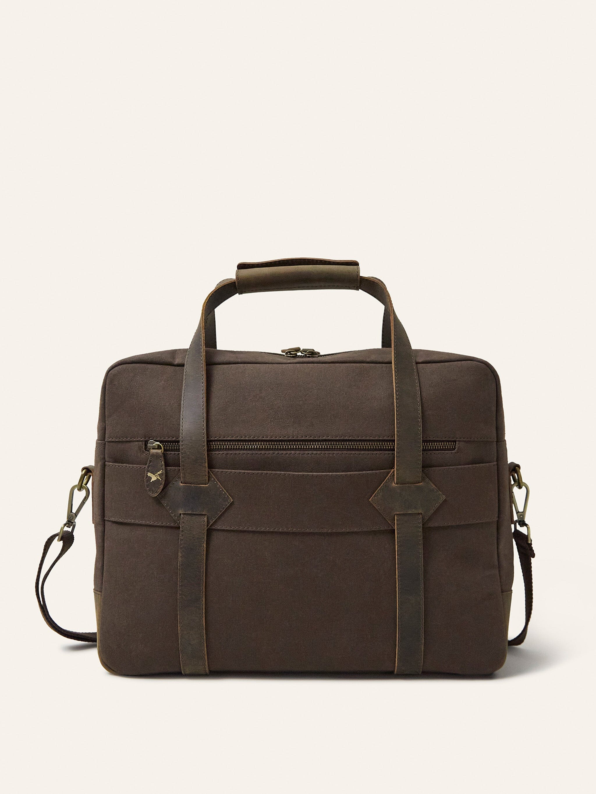 Chestnut Kolkata Waxed Cotton Laptop Bag