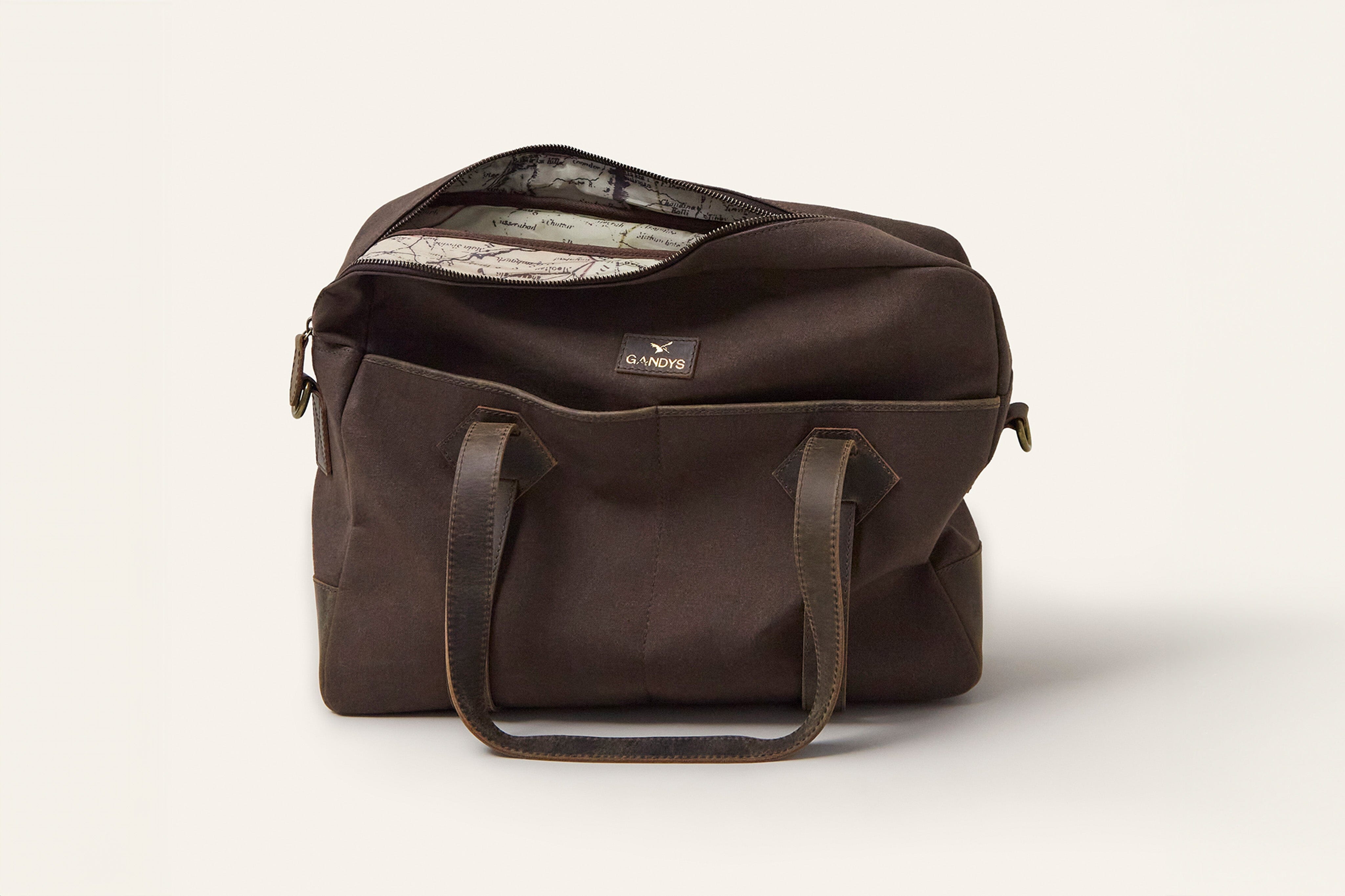 Chestnut Kolkata Waxed Cotton Laptop Bag