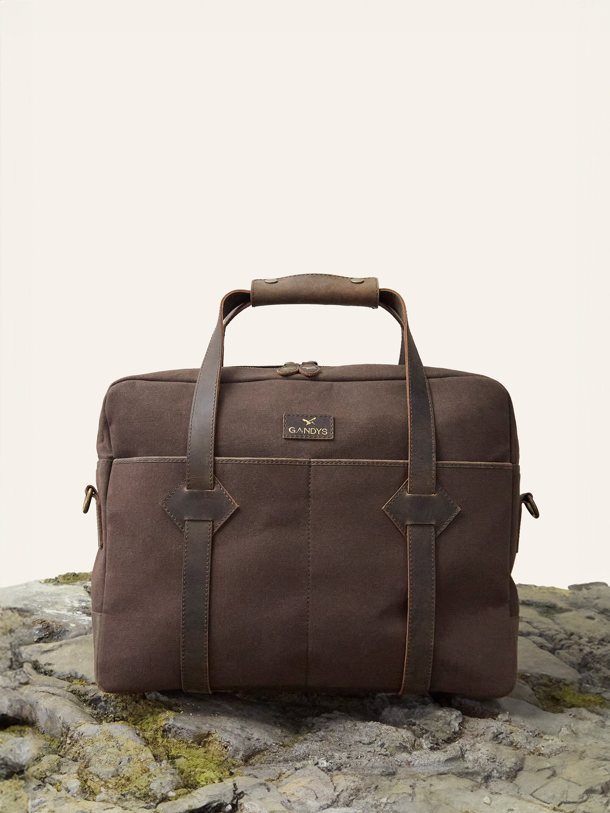 Chestnut Kolkata Waxed Cotton Laptop Bag