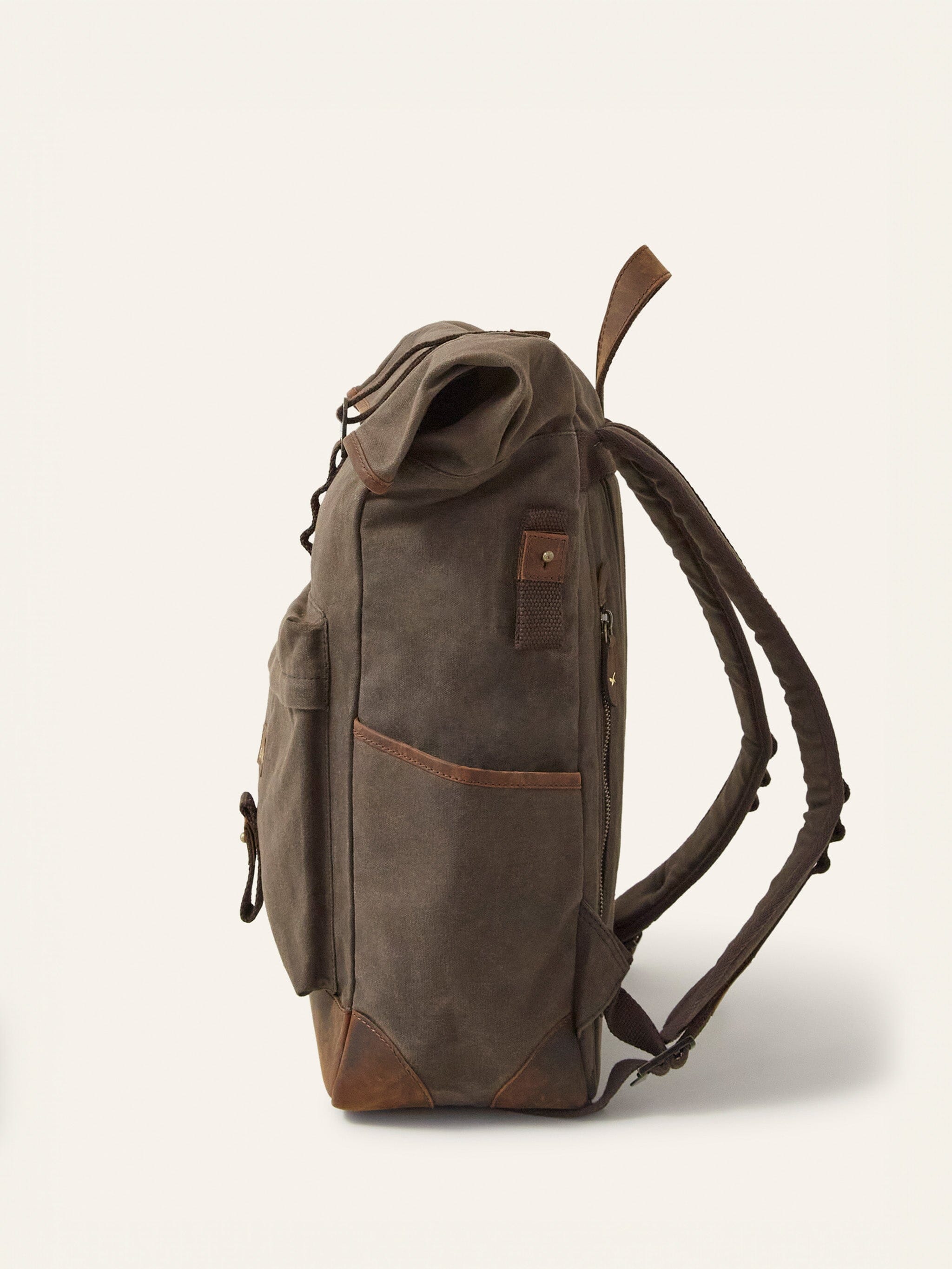 Chestnut Sri Lanka Waxed Cotton Backpack