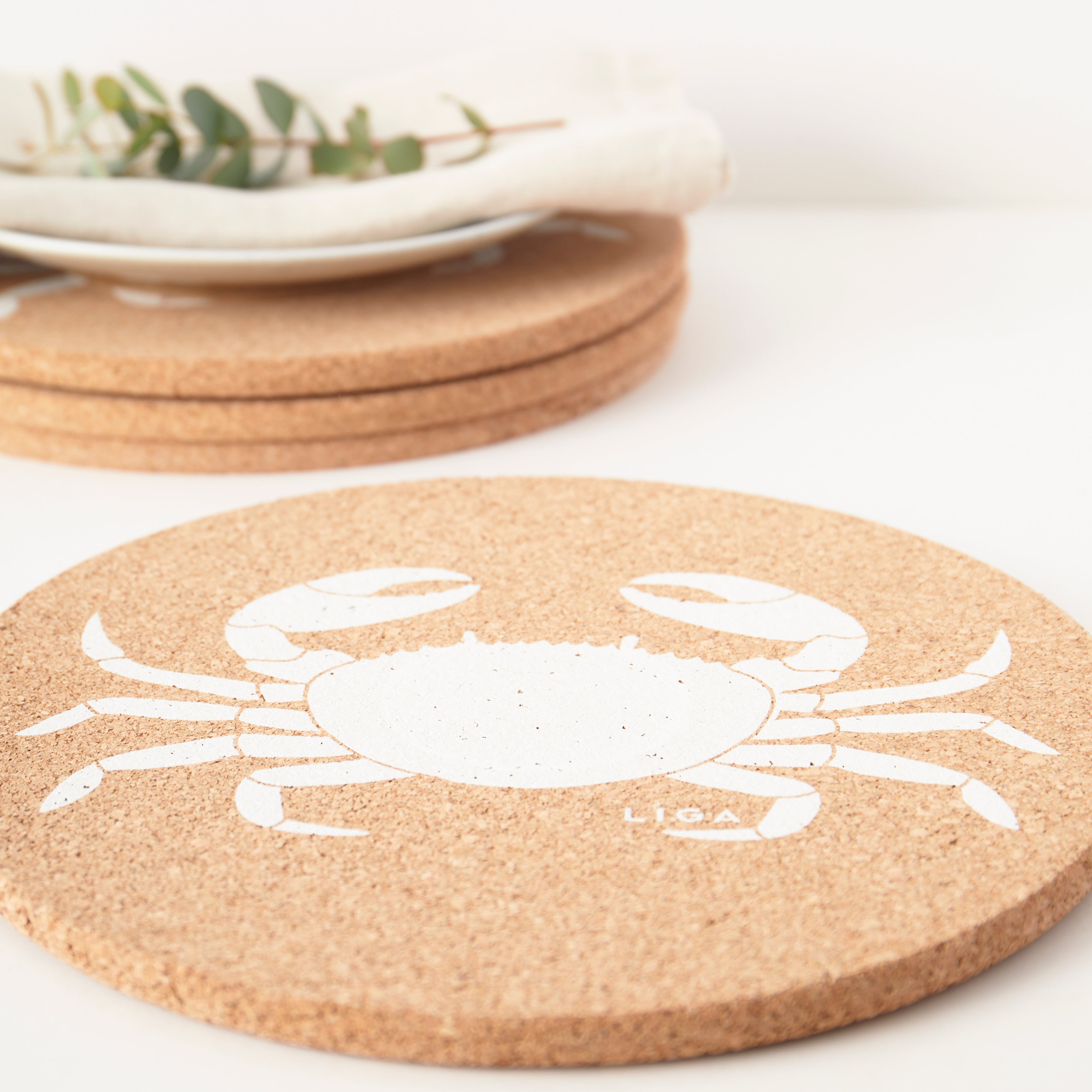 Cork Placemats | Crab