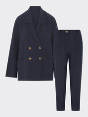 Ethically Made Navy Linen Suit