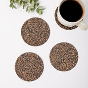 Dash Recycled Rubber & Cork Coasters | Round Set of 4