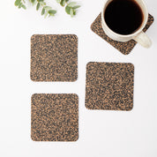 Dash Recycled Rubber & Cork Coasters | Square Set of 4