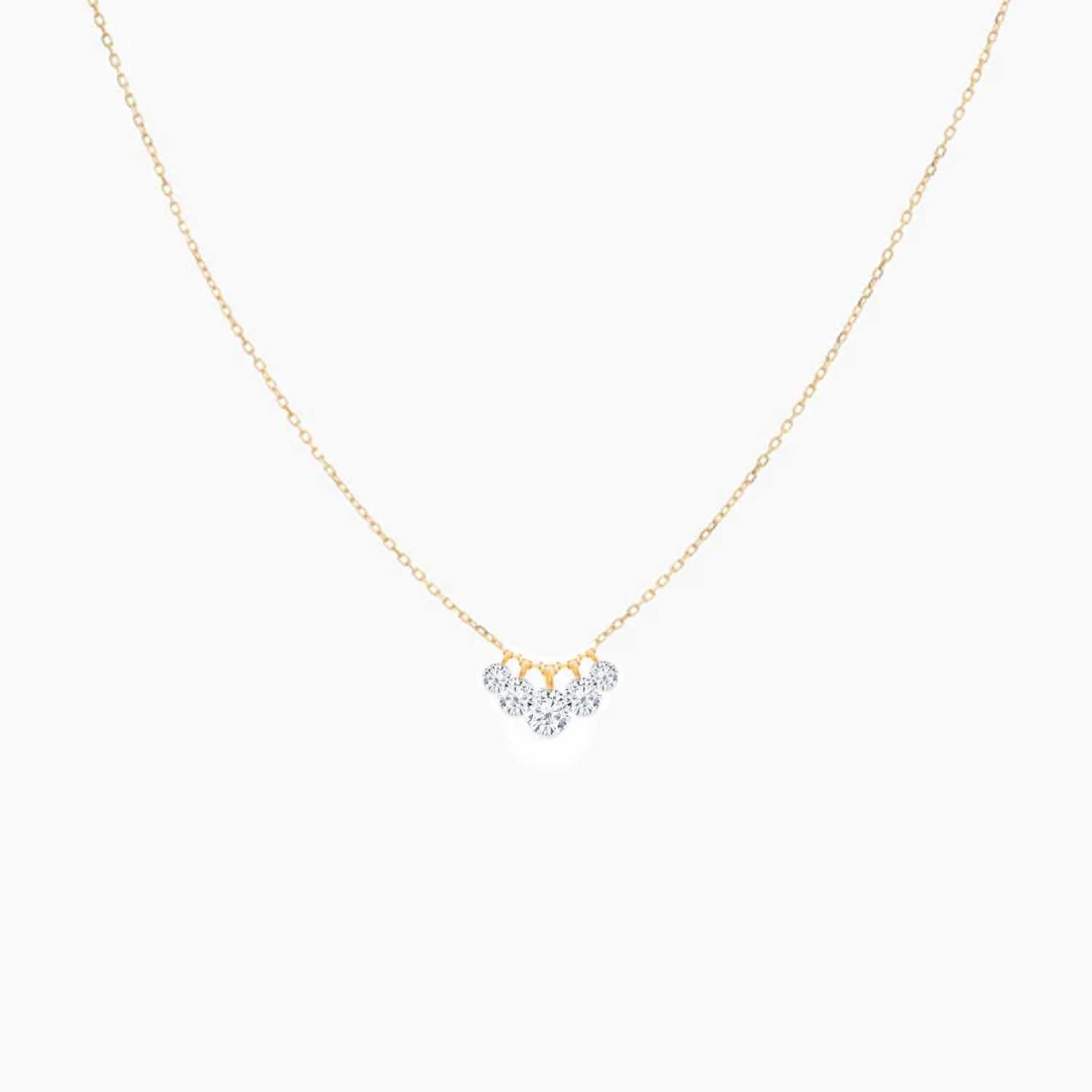 Rising Star Diamond Charm Necklace