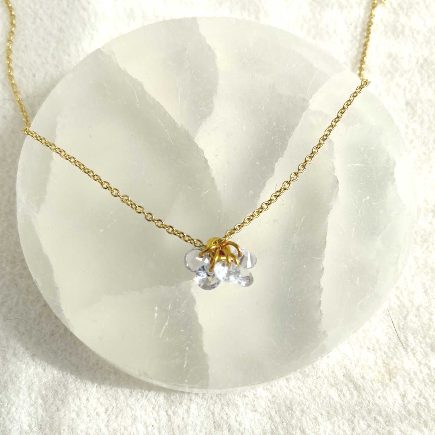 Rising Star Diamond Large and Small Cluster Necklace