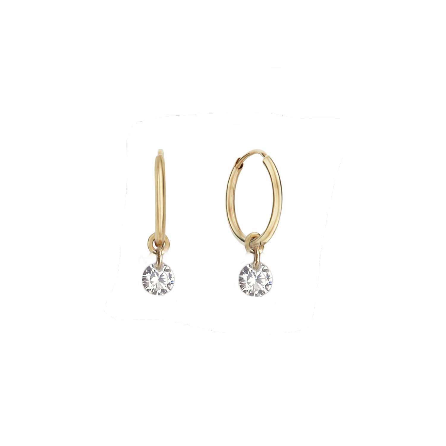 Rising Star Diamond Huggie Hoops