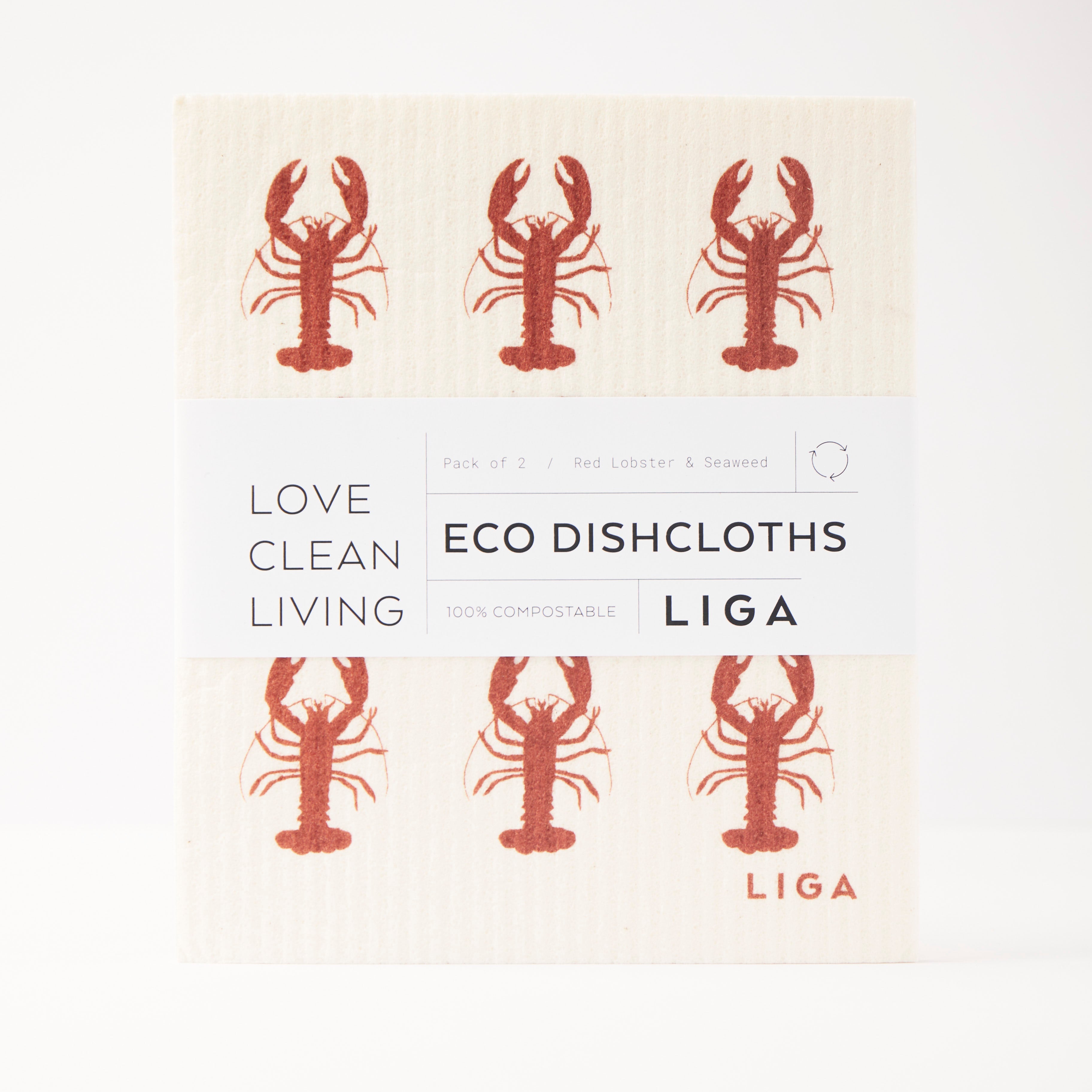 Eco Dishcloths | Red Lobster & Seaweed