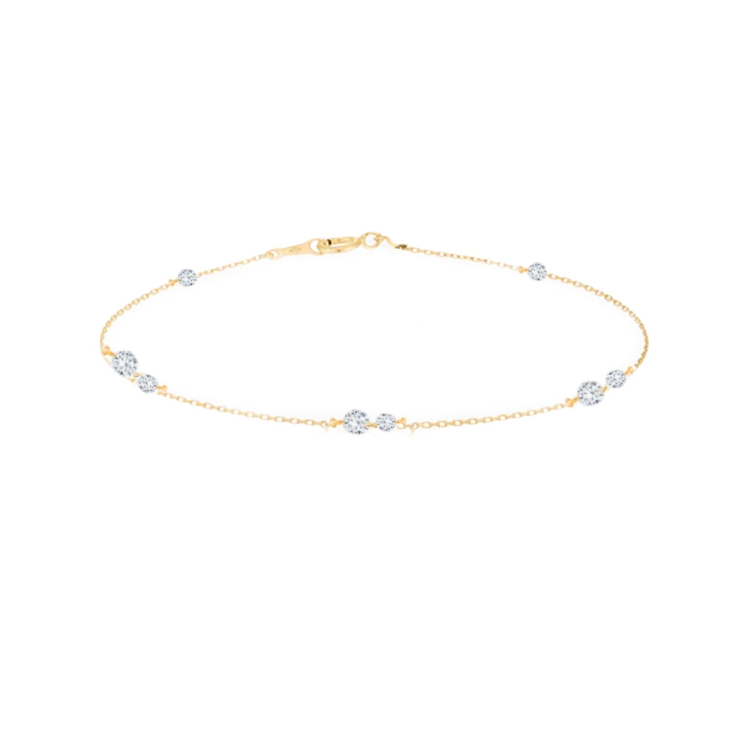 Rising Star Double Diamond  Station Bracelet