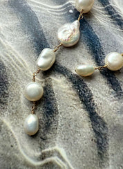 Descending Pearl Earrings