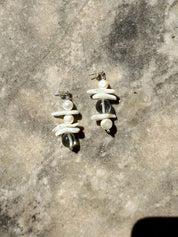 Mixed Pearl, Mother of Pearl & Quartz Earrings