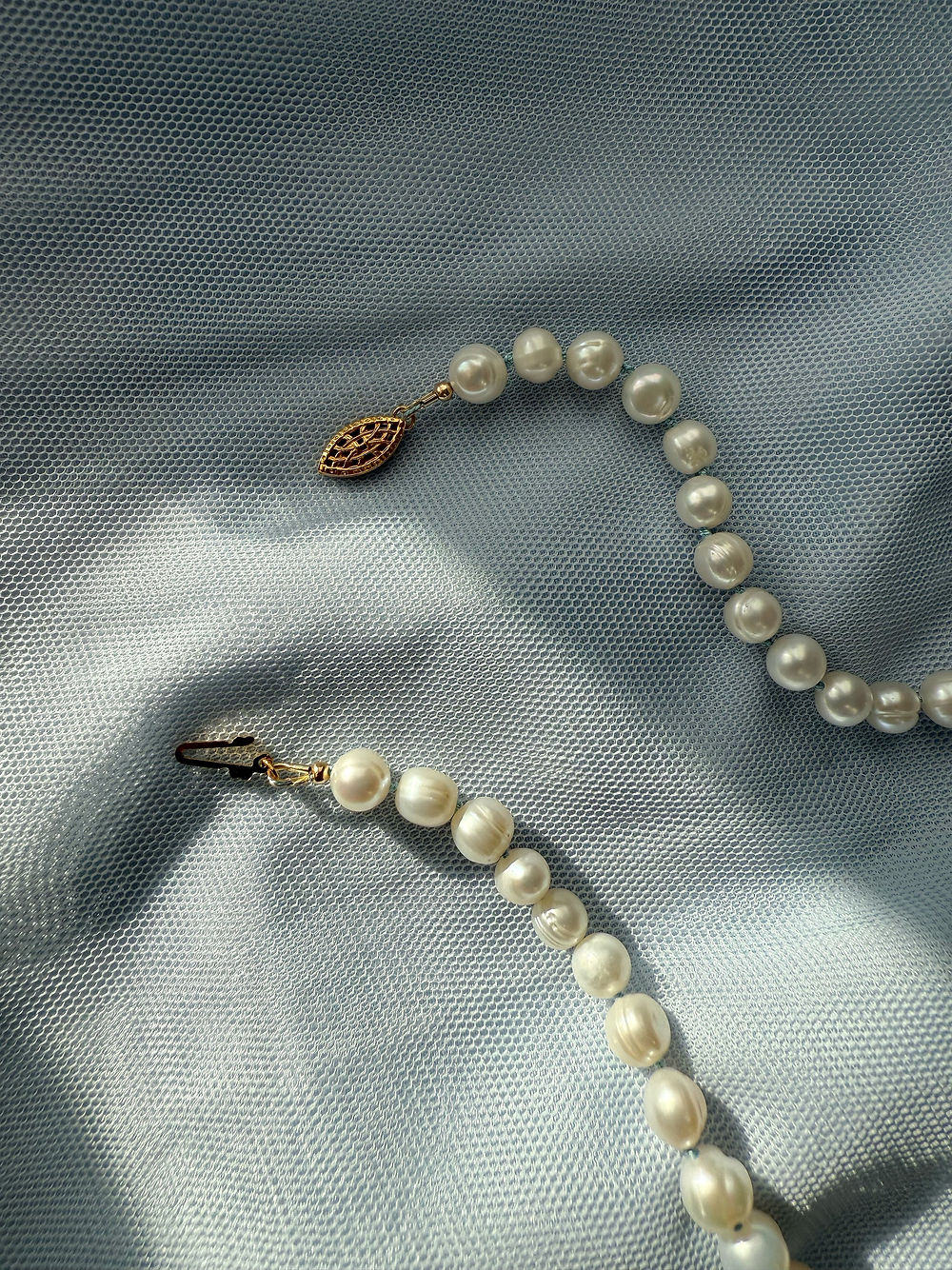 Turquoise & Blue Silk Pearl Necklace