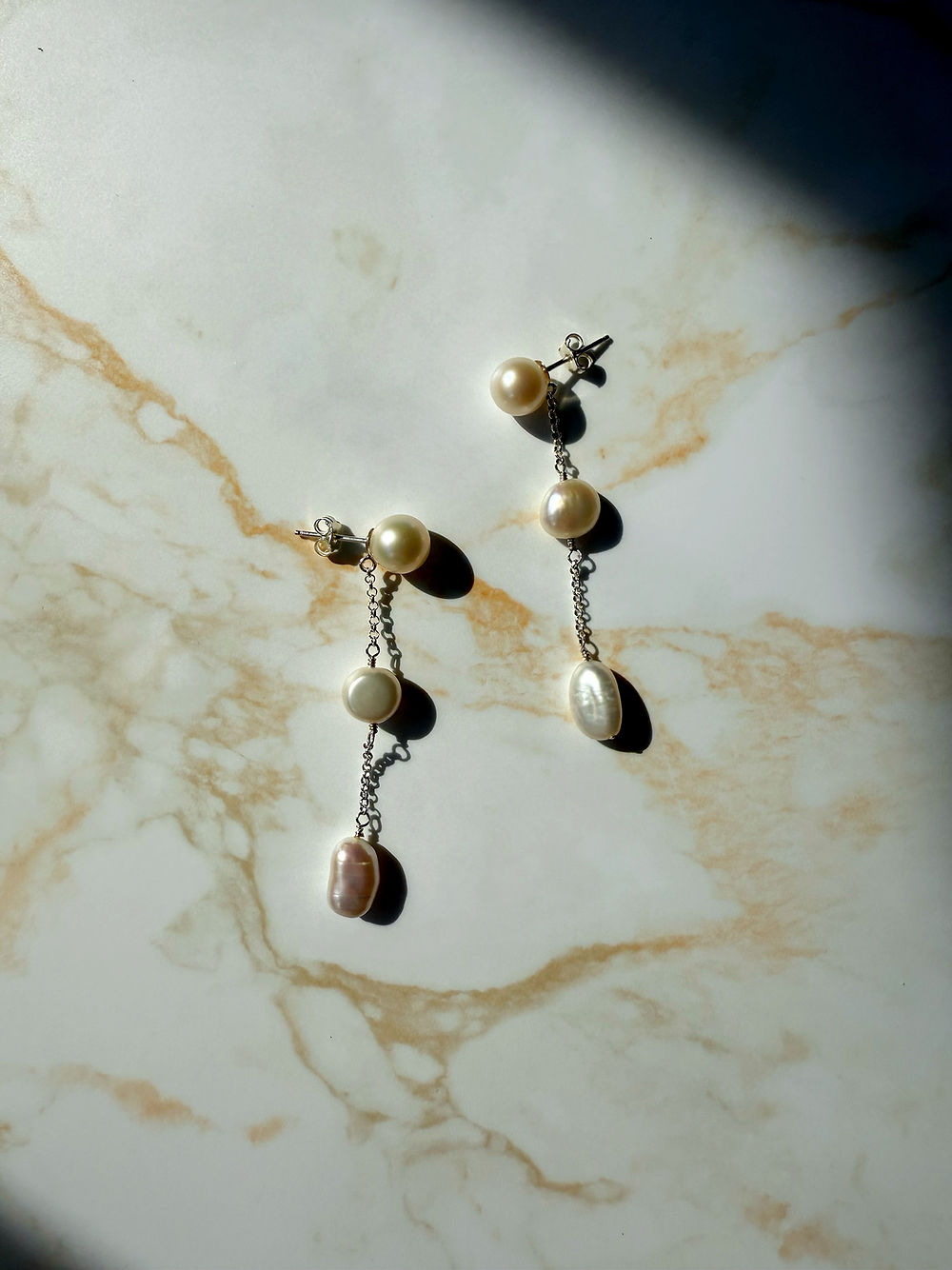 Three Freshwater Pearl Earrings