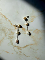 Three Freshwater Pearl Earrings