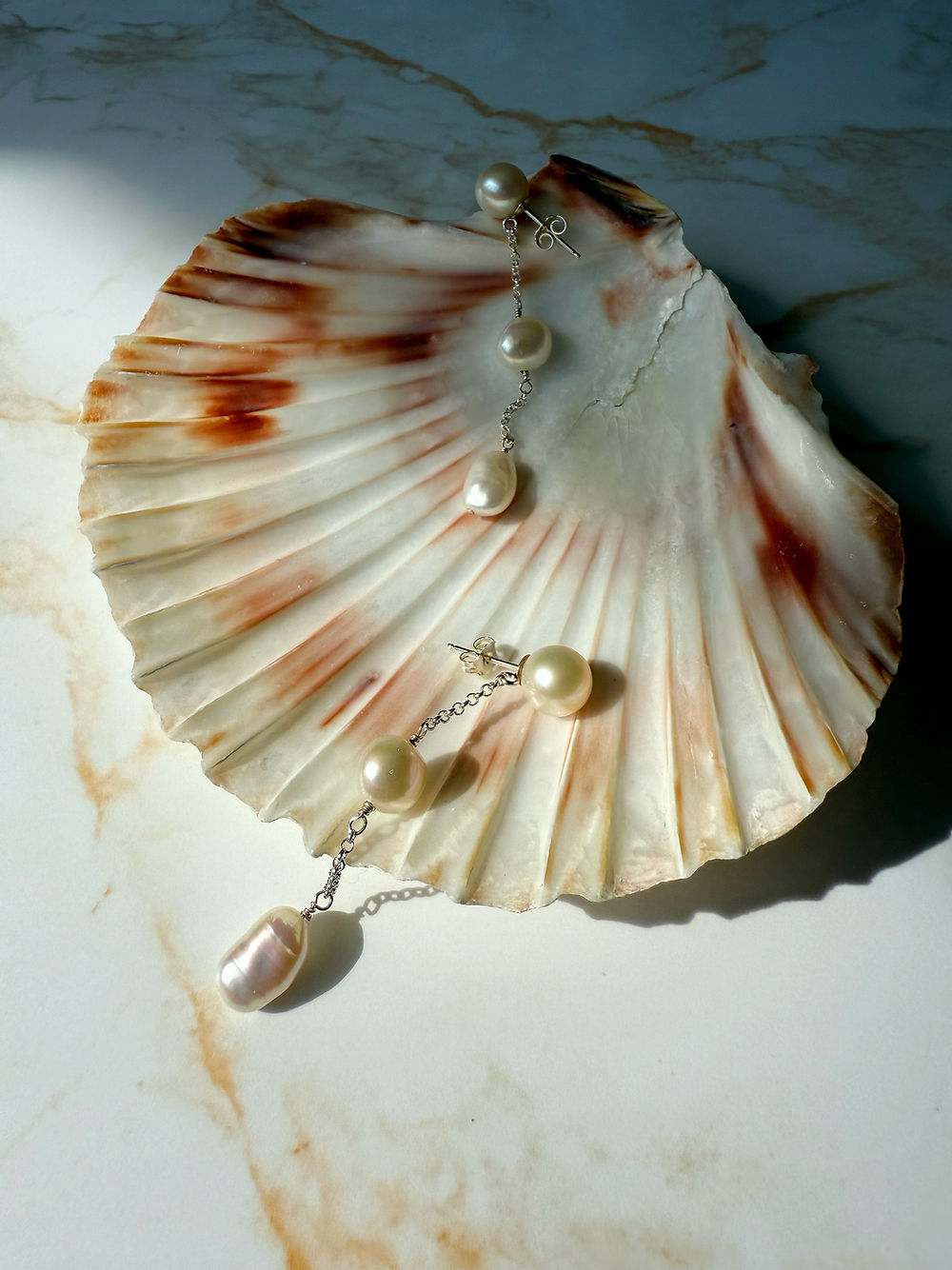 Three Freshwater Pearl Earrings