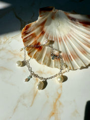 Pearl & Aquamarine Charm Bracelet