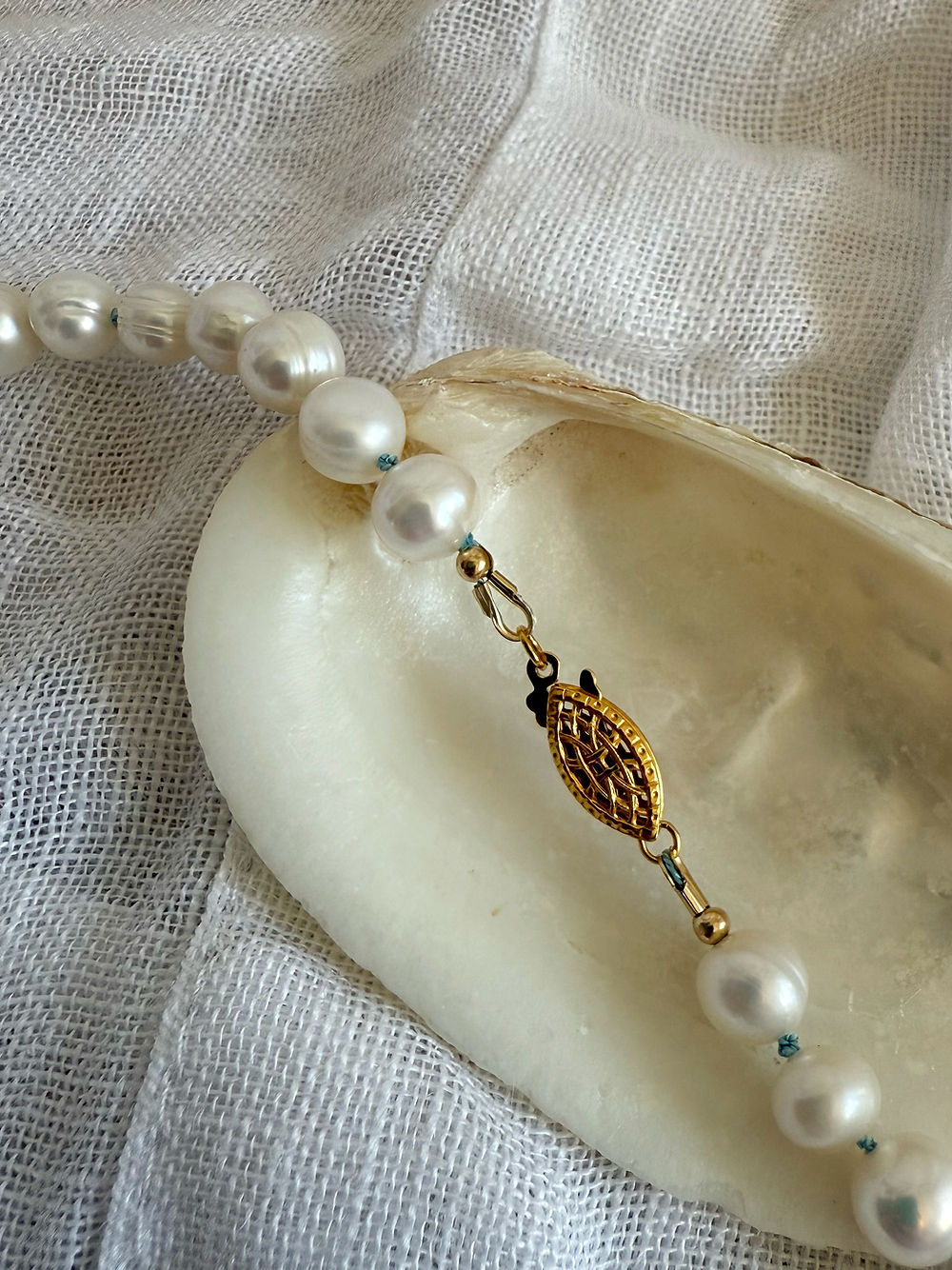 Turquoise & Blue Silk Pearl Necklace