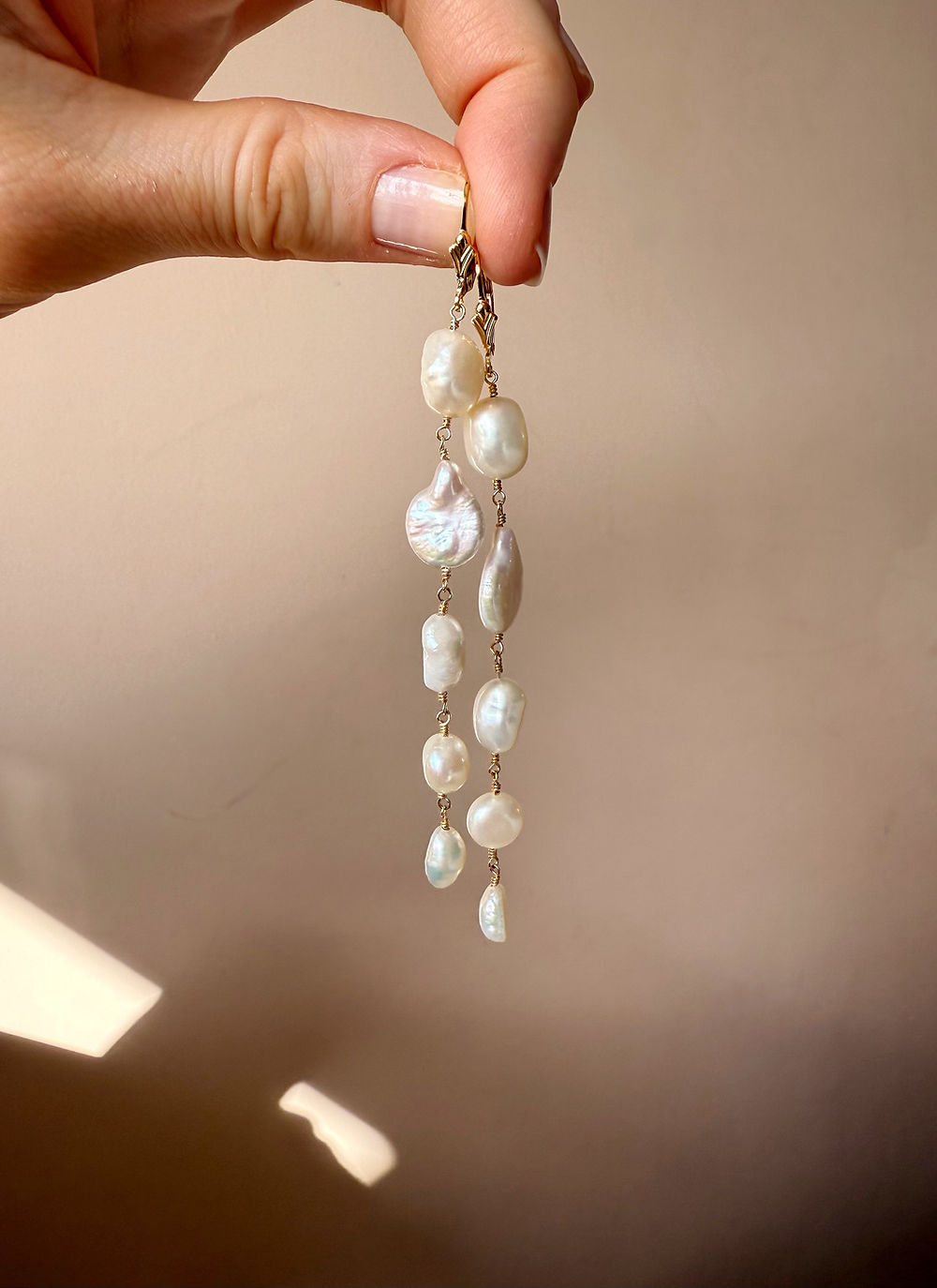 Descending Pearl Earrings