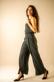 Teal Cowl Camisole Top