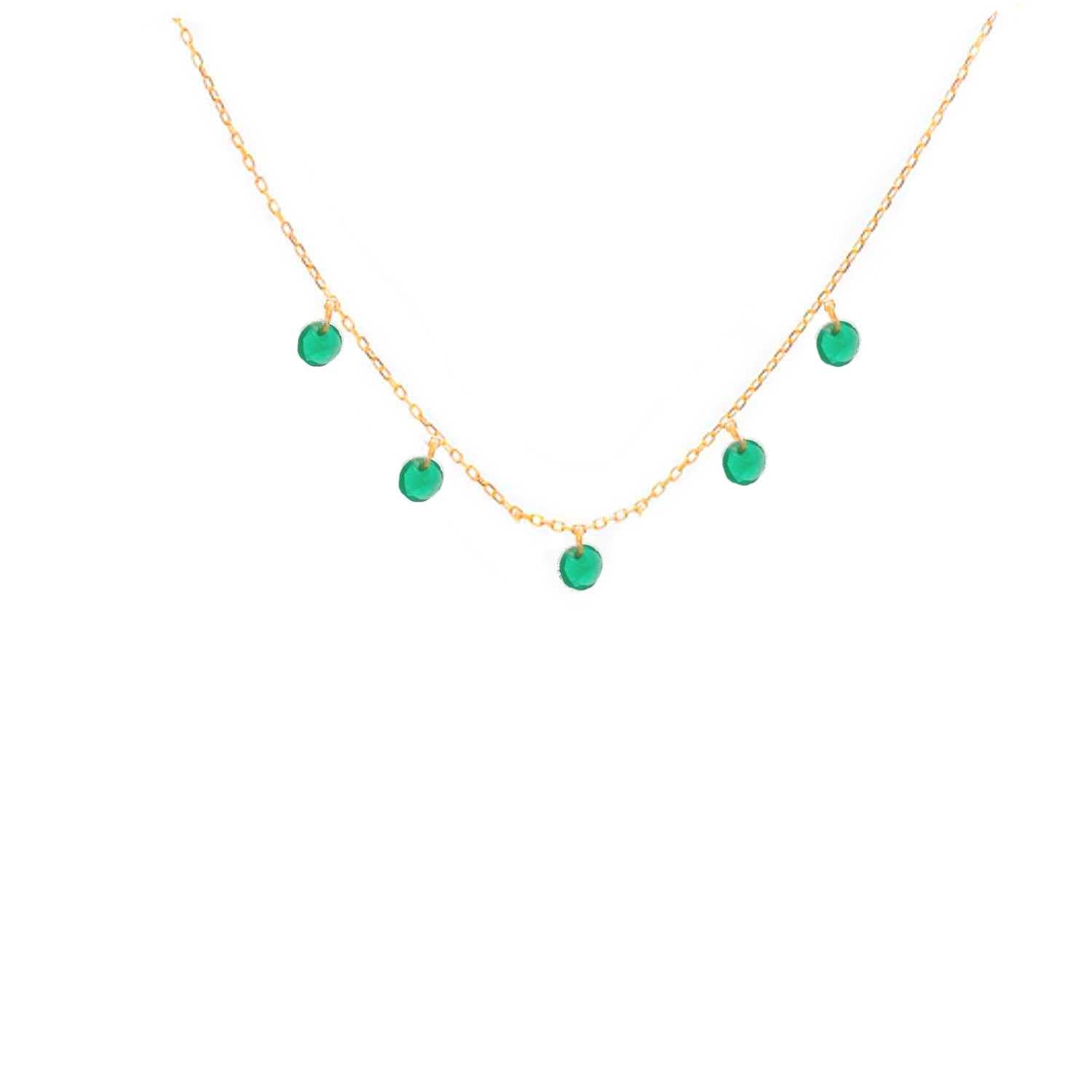 Rising Star 5 Emerald Dangle Necklace