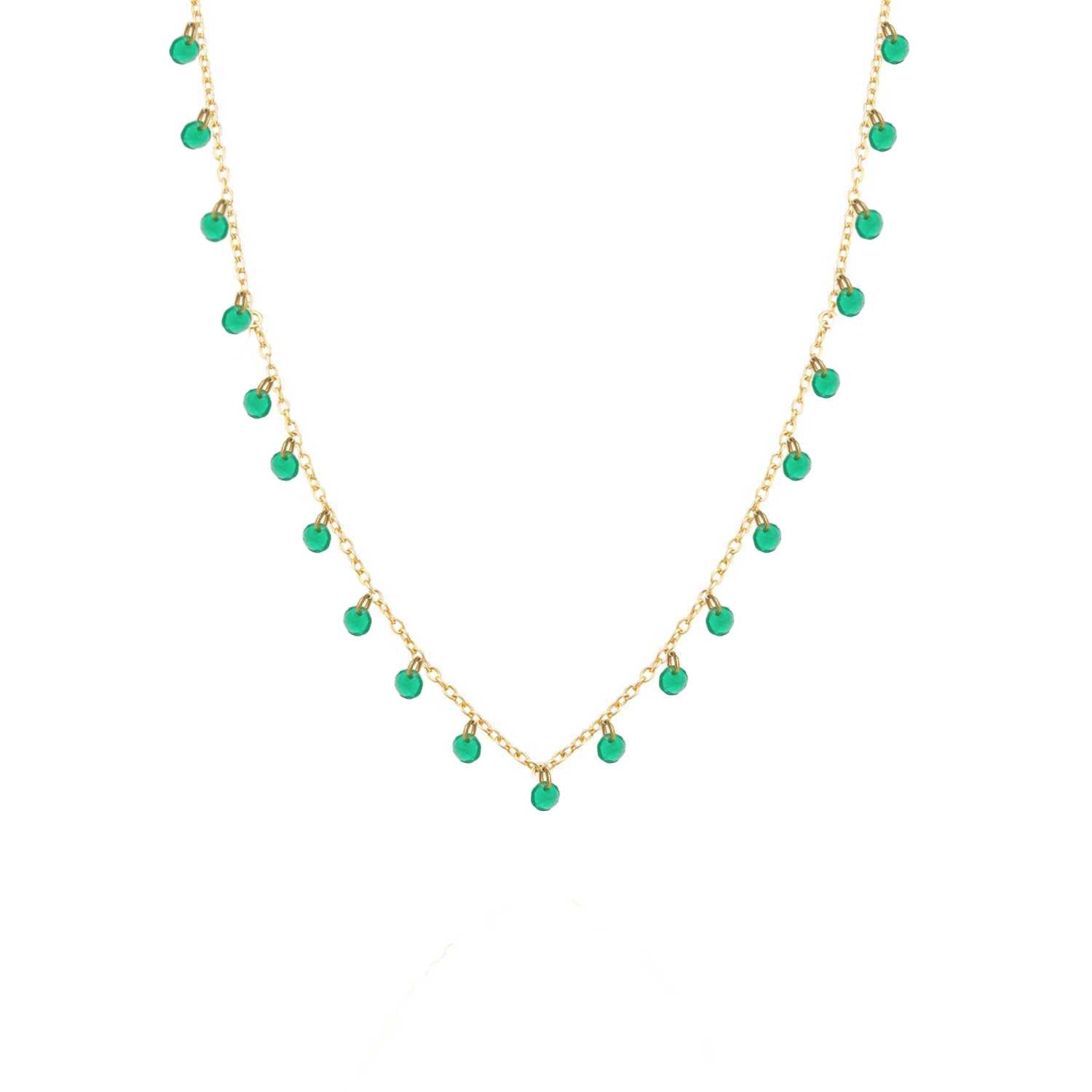 Rising Star Emerald Station Necklace