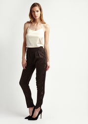 Estella Dusk Lace Silk Trousers