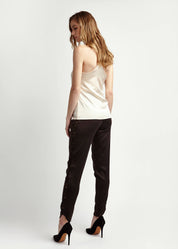 Estella Dusk Lace Silk Trousers