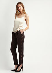 Estella Dusk Lace Silk Trousers