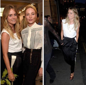 Estella Ebony Oyster Silk Trouser