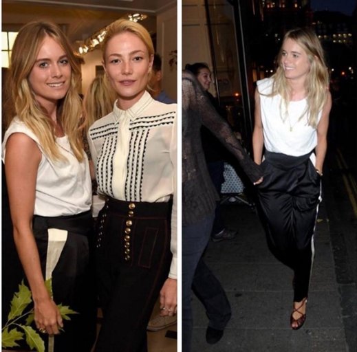 Estella Ebony Oyster Silk Trouser