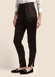 Estella Ebony Silk Trousers