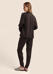 Estella Ebony Silk Trousers