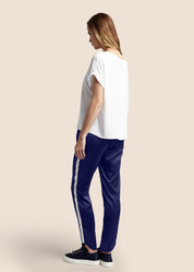 Estella Ink Ivory Silk Trousers