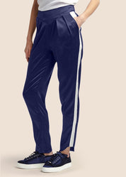 Estella Ink Ivory Silk Trousers