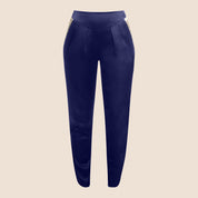 Estella Ink Ivory Silk Trousers