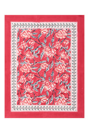Bordered Mat 35 X 45 Cms Place Mat Cotton Red One Size