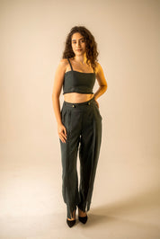 Teal Crop Fringe Bralette