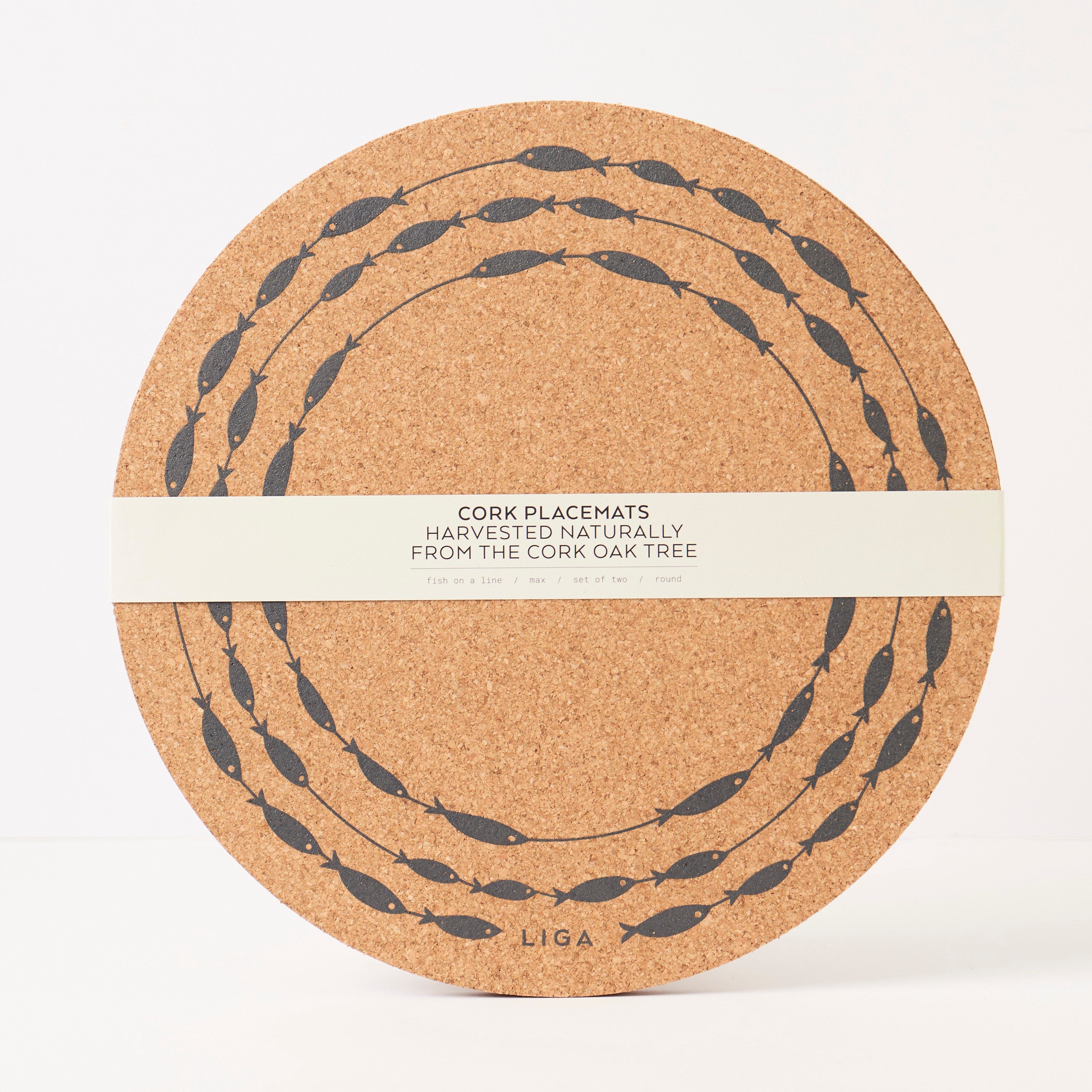 Cork Max Placemats | Fish on a Line | Set of 2