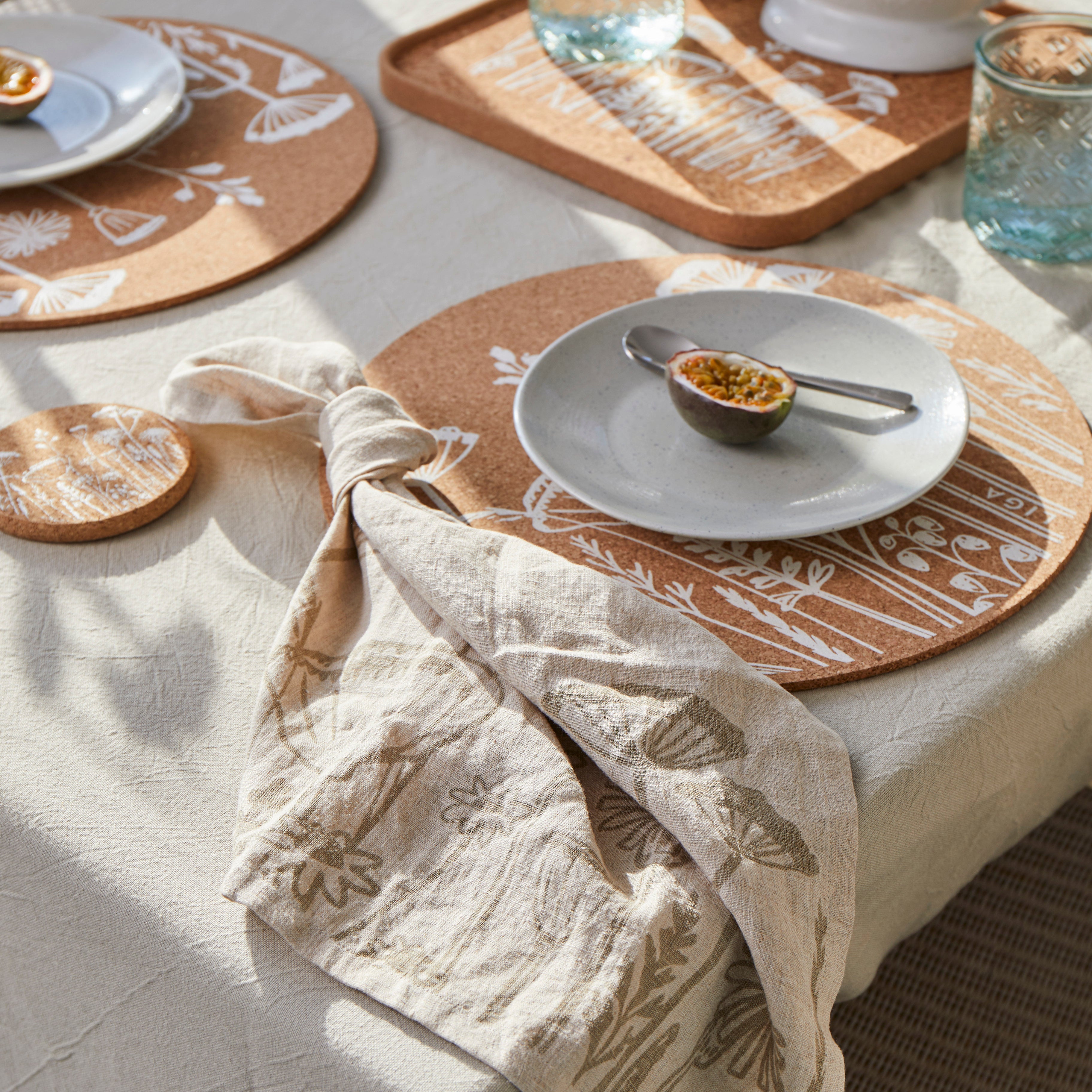 Cork Max Placemats | Flowers | Set of 2