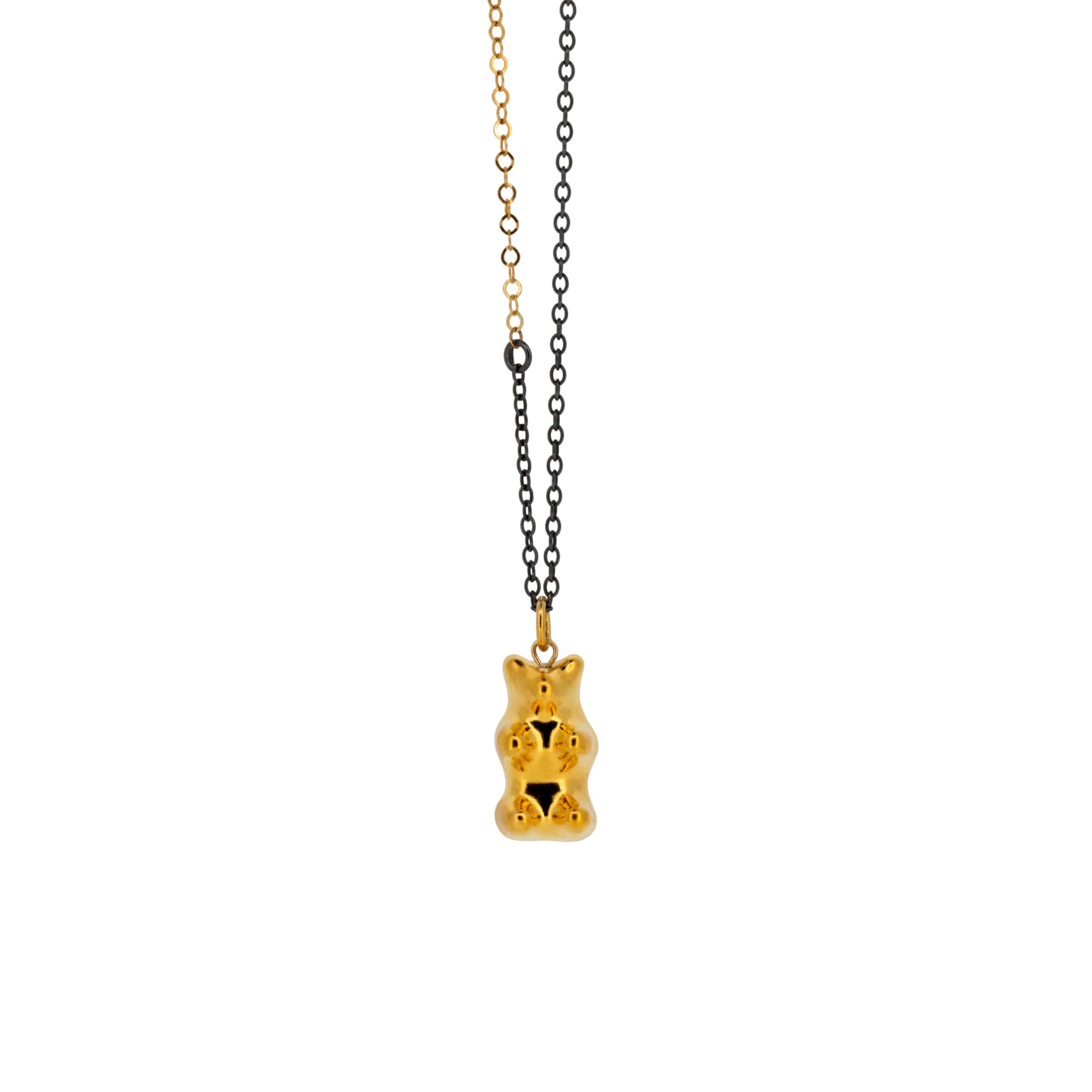 Golden Gummy Bear Charm Necklace