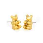 Mini Gummy Bear Stud Earrings In Gold