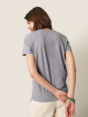 Grey Marl Women's V Neck Tee