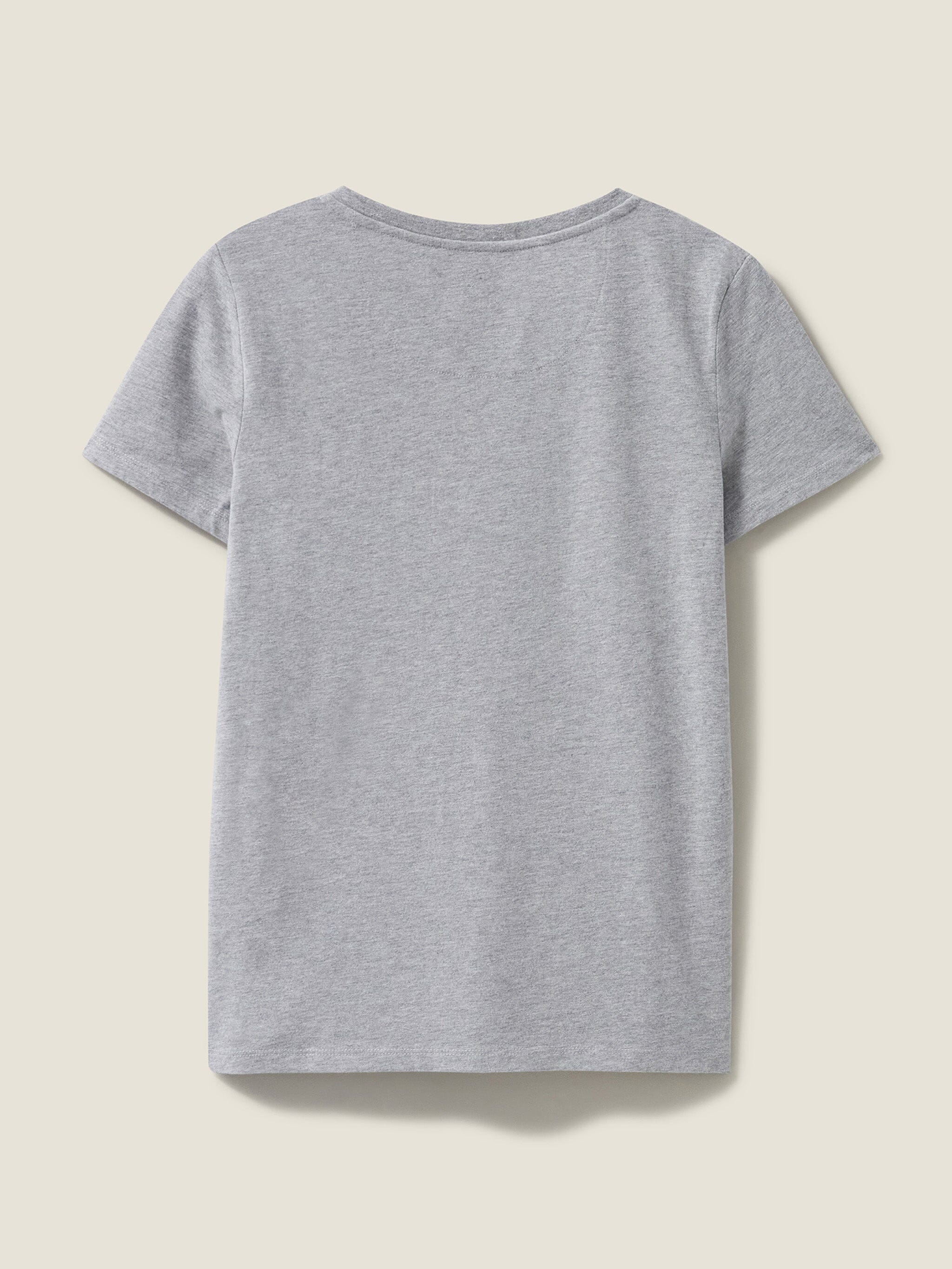 Grey Marl Women's V Neck Tee