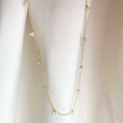 Rising Star Heart Diamond Station Necklace