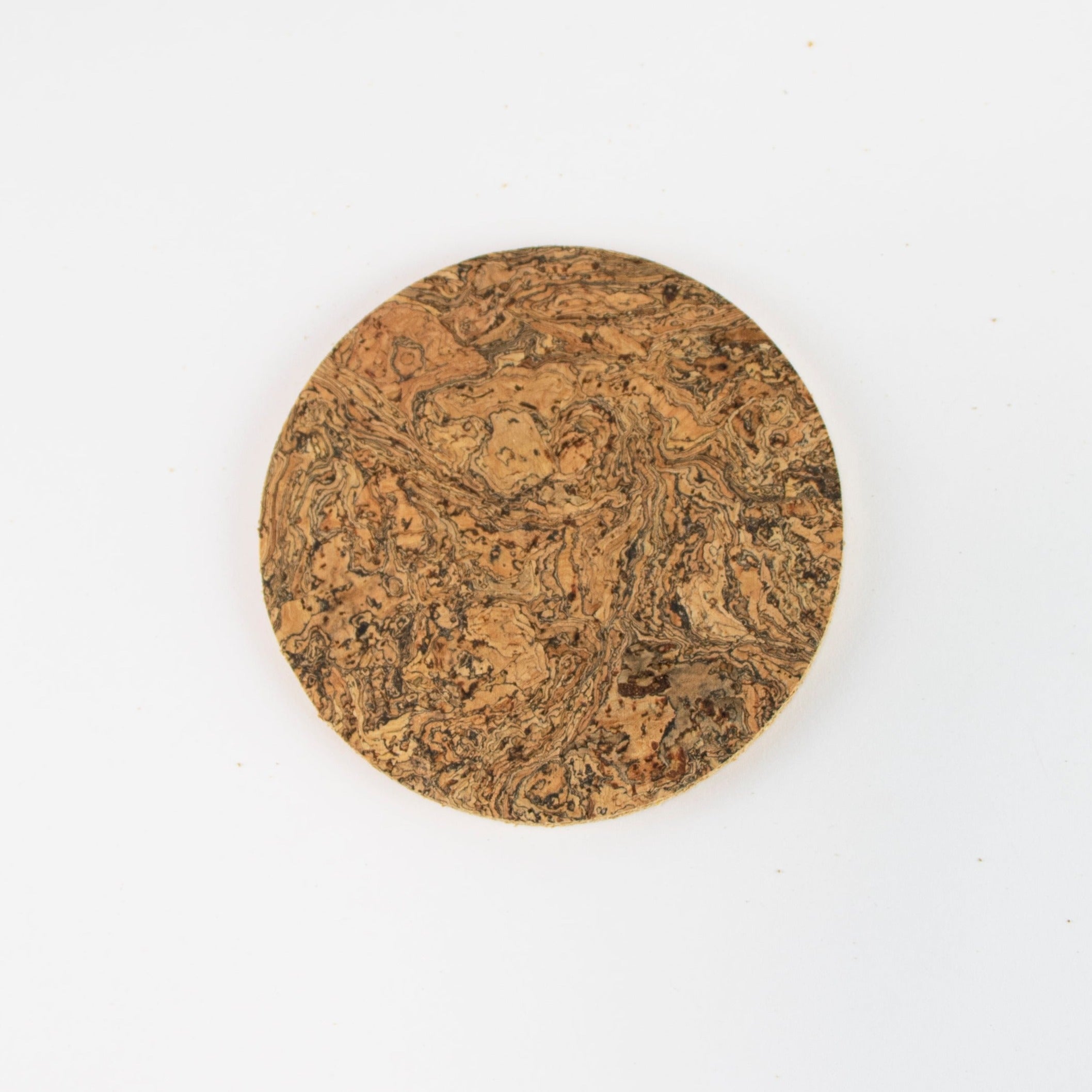 Cork Coaster Set | Round | Ice Grey