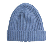 100% Cashmere Ribbed Beanie