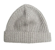 100% Cashmere Ribbed Beanie